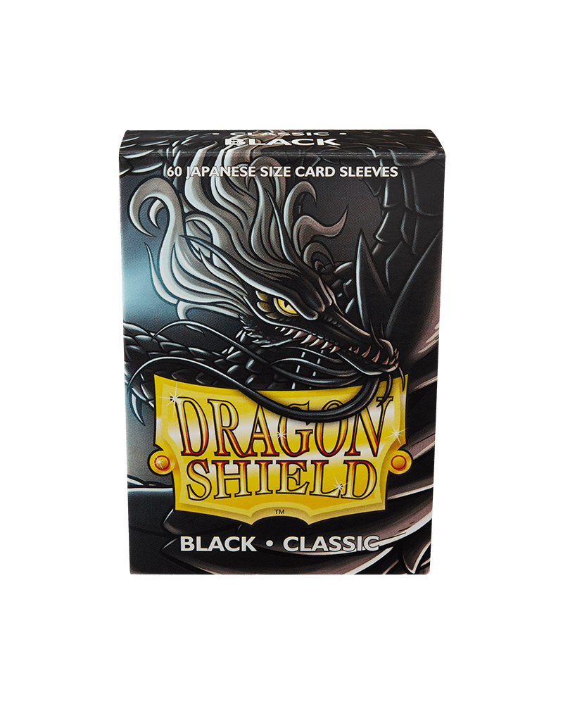 Dragon Shield - Classic Sleeves - Japanese Size - 60pk - Black - The Card Vault