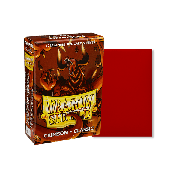 Dragon Shield - Classic Sleeves - Japanese Size - 60pk - Crimson - The Card Vault