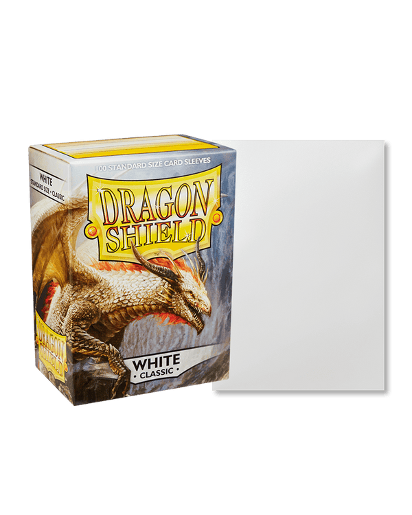 Dragon Shield - Classic Sleeves - Standard Size - 100pk - White - The Card Vault