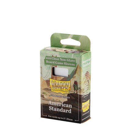Dragon Shield - Clear/Non-Glare Board Game Sleeves - American Standard - 100pk - product hero