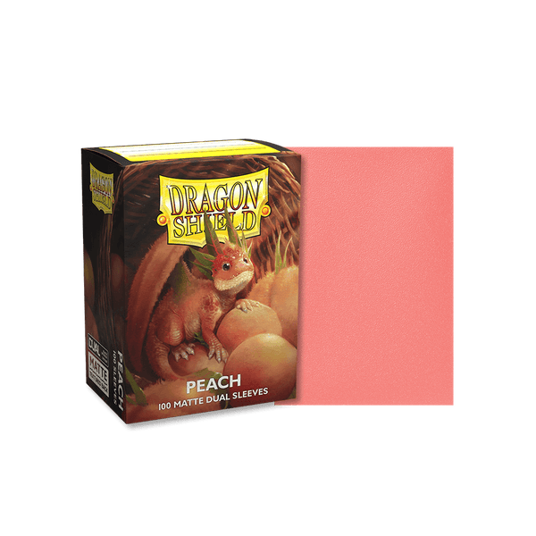 Dragon Shield - Dual Matte Sleeves - Standard Size - 100pk - Peach - The Card Vault