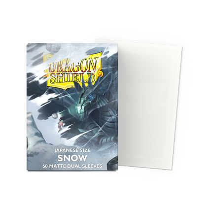 Dragon Shield - Matte Dual Sleeves - Japanese Size - 60pk - Snow - product hero