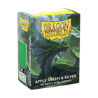 Dragon Shield - Matte Dual Sleeves - Standard Size - 100pk - Apple Green & Silver - product hero