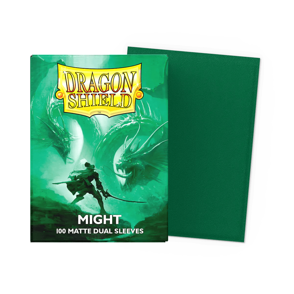 Dragon Shield - Matte Dual Sleeves - Standard Size - 100pk - Might Green - The Card Vault