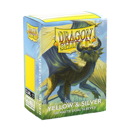 Dragon Shield - Matte Dual Sleeves - Standard Size - 100pk - Yellow & Silver - product hero