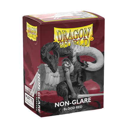 Dragon Shield - Matte Non-Glare Sleeves - Standard Size - 100pk - Blood Red - product hero