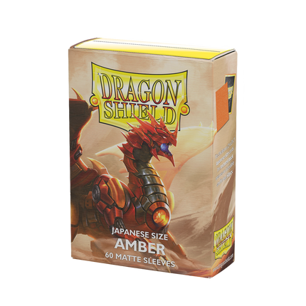 Dragon Shield - Matte Sleeves - Japanese Size - 60pk - Amber - product hero