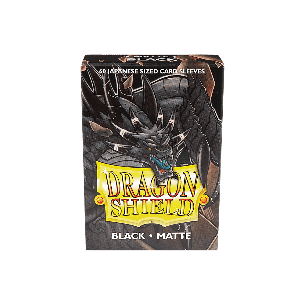 Dragon Shield - Matte Sleeves - Japanese Size - 60pk - Black - The Card Vault