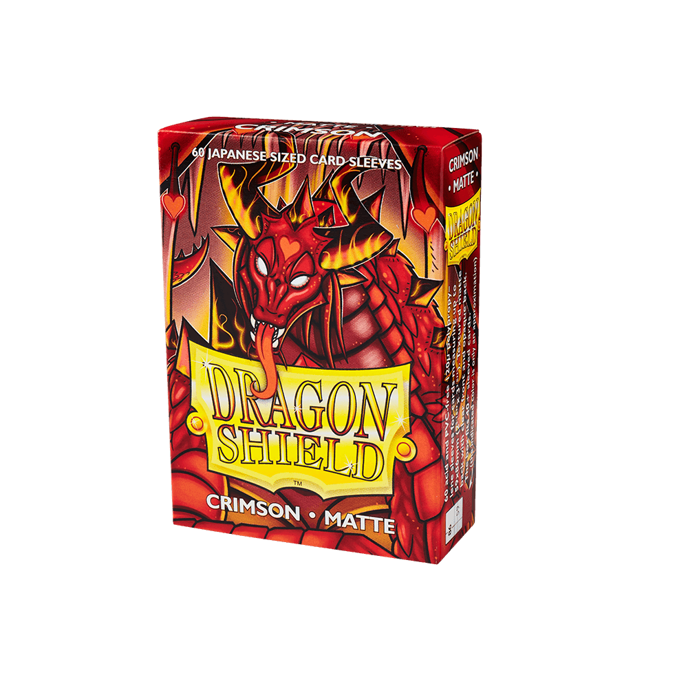Dragon Shield - Matte Sleeves - Japanese Size - 60pk - Crimson - The Card Vault