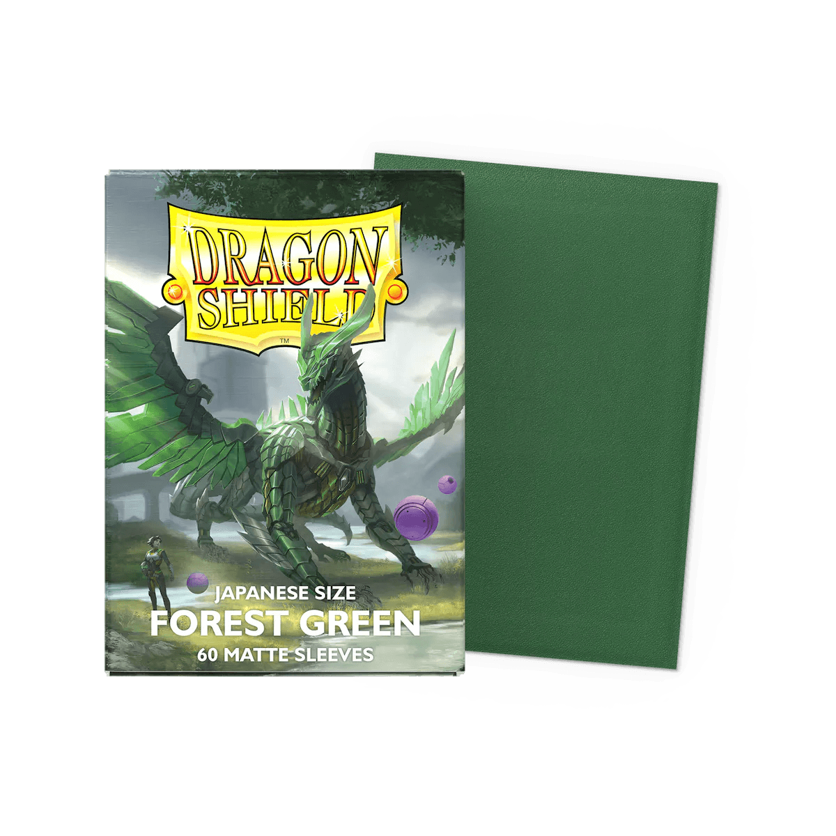 Dragon Shield - Matte Sleeves - Japanese Size - 60pk - Forest Green - The Card Vault