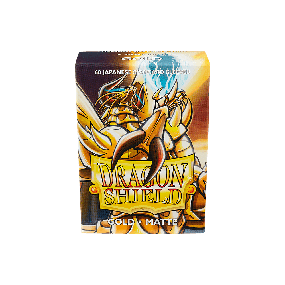 Dragon Shield - Matte Sleeves - Japanese Size - 60pk - Gold - The Card Vault