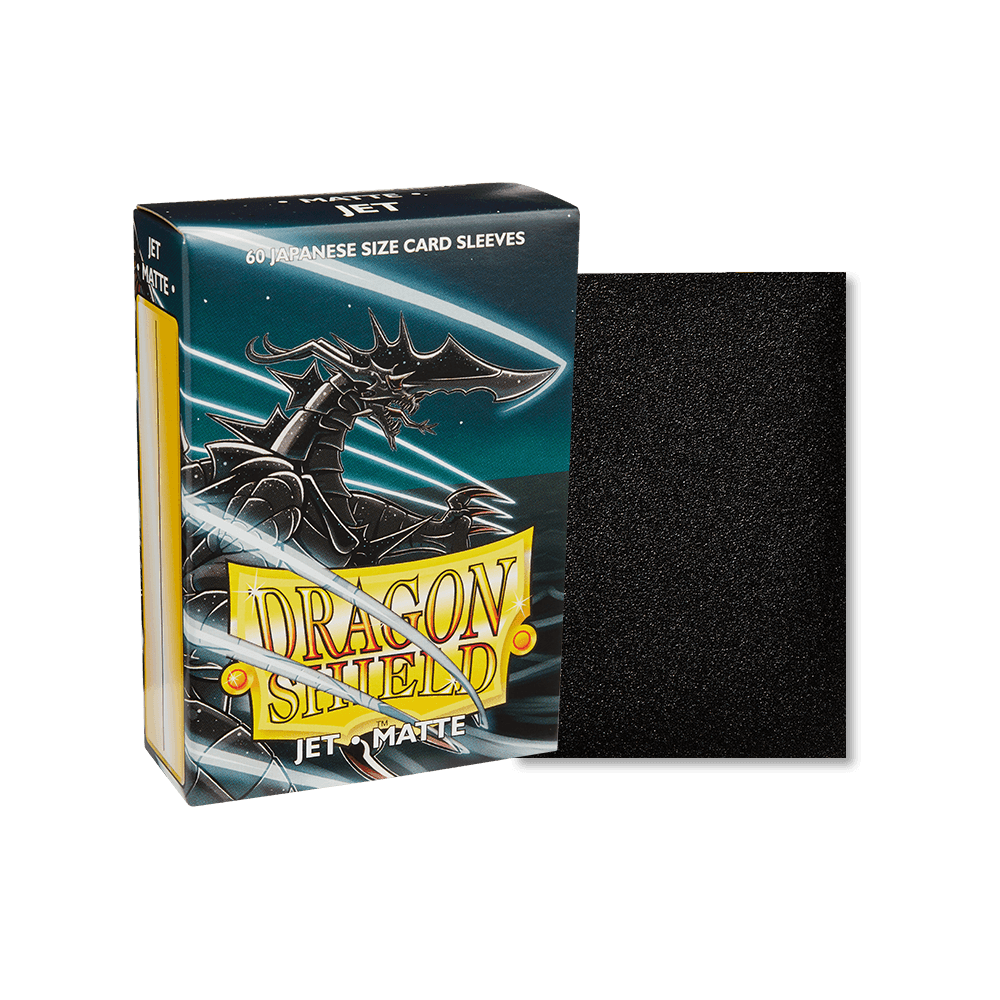 Dragon Shield - Matte Sleeves - Japanese Size - 60pk - Jet - The Card Vault