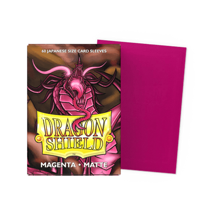 Dragon Shield - Matte Sleeves - Japanese Size - 60pk - Magenta - The Card Vault