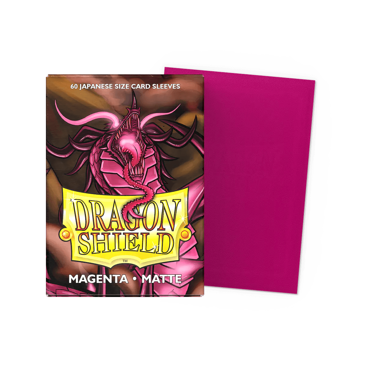Dragon Shield - Matte Sleeves - Japanese Size - 60pk - Magenta - The Card Vault