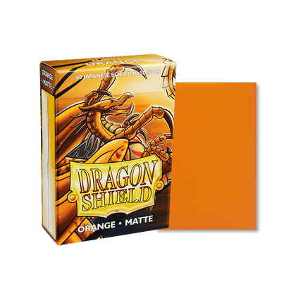 Dragon Shield - Matte Sleeves - Japanese Size - 60pk - Orange - The Card Vault