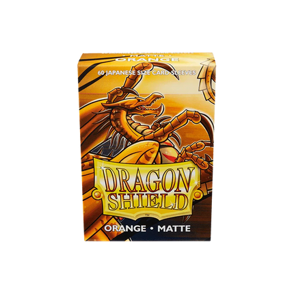 Dragon Shield - Matte Sleeves - Japanese Size - 60pk - Orange - The Card Vault