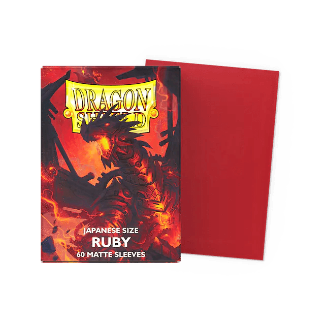 Dragon Shield - Matte Sleeves - Japanese Size - 60pk - Ruby - The Card Vault