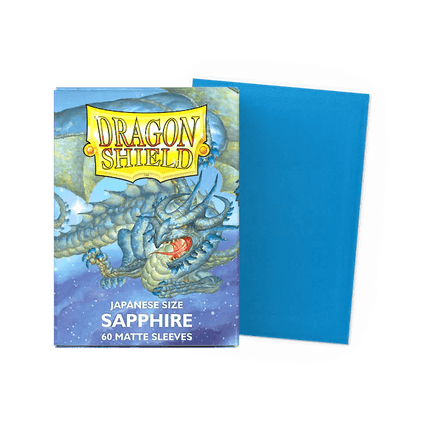 Dragon Shield - Matte Sleeves - Japanese Size - 60pk - Sapphire - The Card Vault