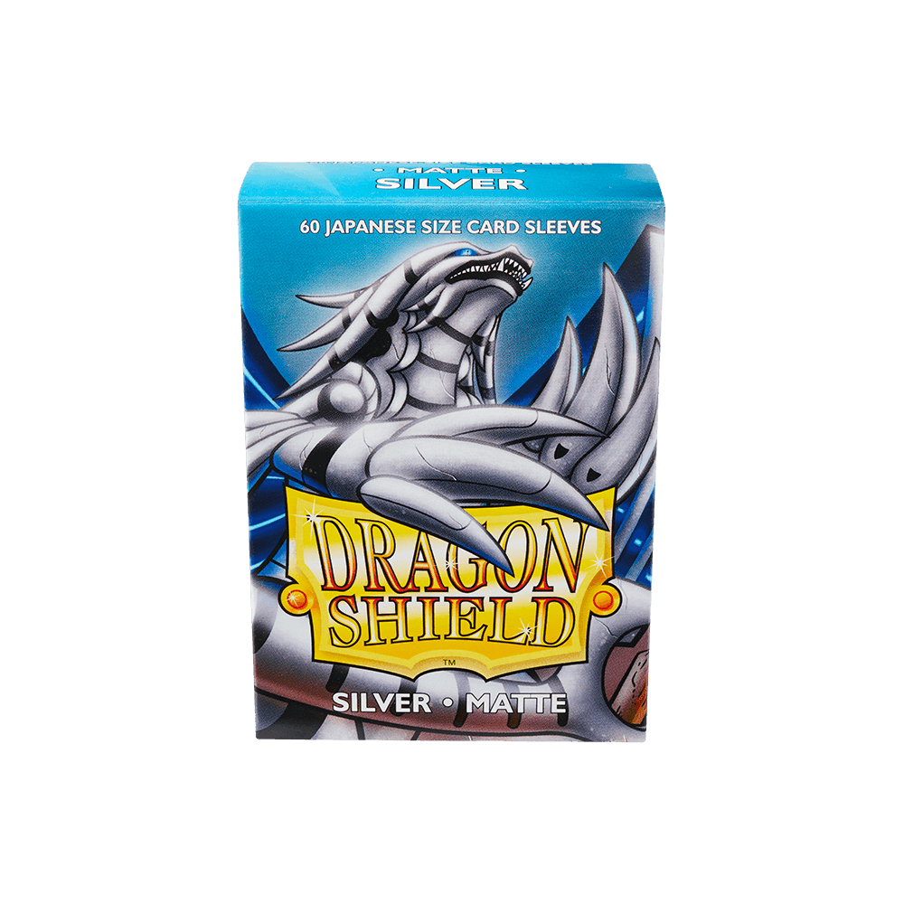 Dragon Shield - Matte Sleeves - Japanese Size - 60pk - Silver - The Card Vault