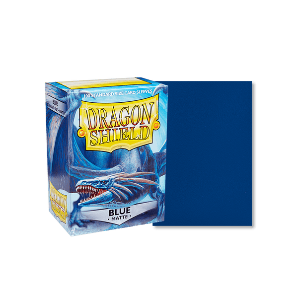 Dragon Shield - Matte Sleeves - Standard Size - 100pk - Blue - The Card Vault