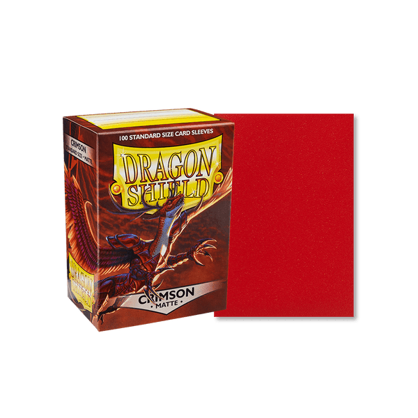 Dragon Shield - Matte Sleeves - Standard Size - 100pk - Crimson - The Card Vault