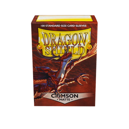 Dragon Shield - Matte Sleeves - Standard Size - 100pk - Crimson - The Card Vault