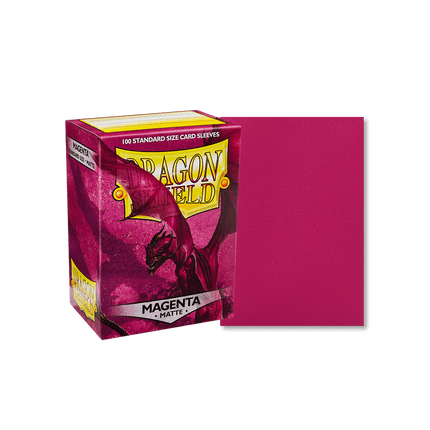 Dragon Shield - Matte Sleeves - Standard Size - 100pk - Magenta - The Card Vault