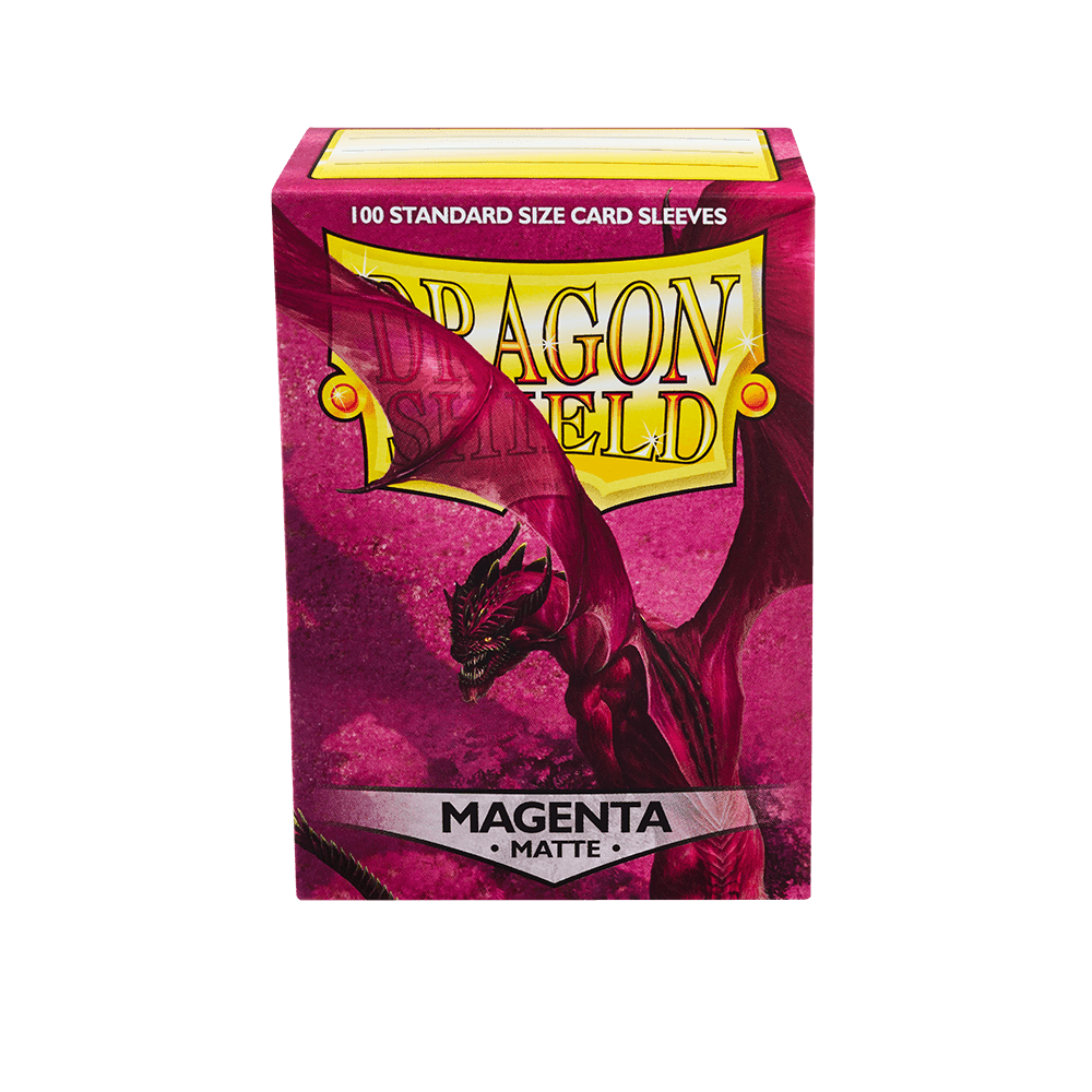 Dragon Shield - Matte Sleeves - Standard Size - 100pk - Magenta - The Card Vault