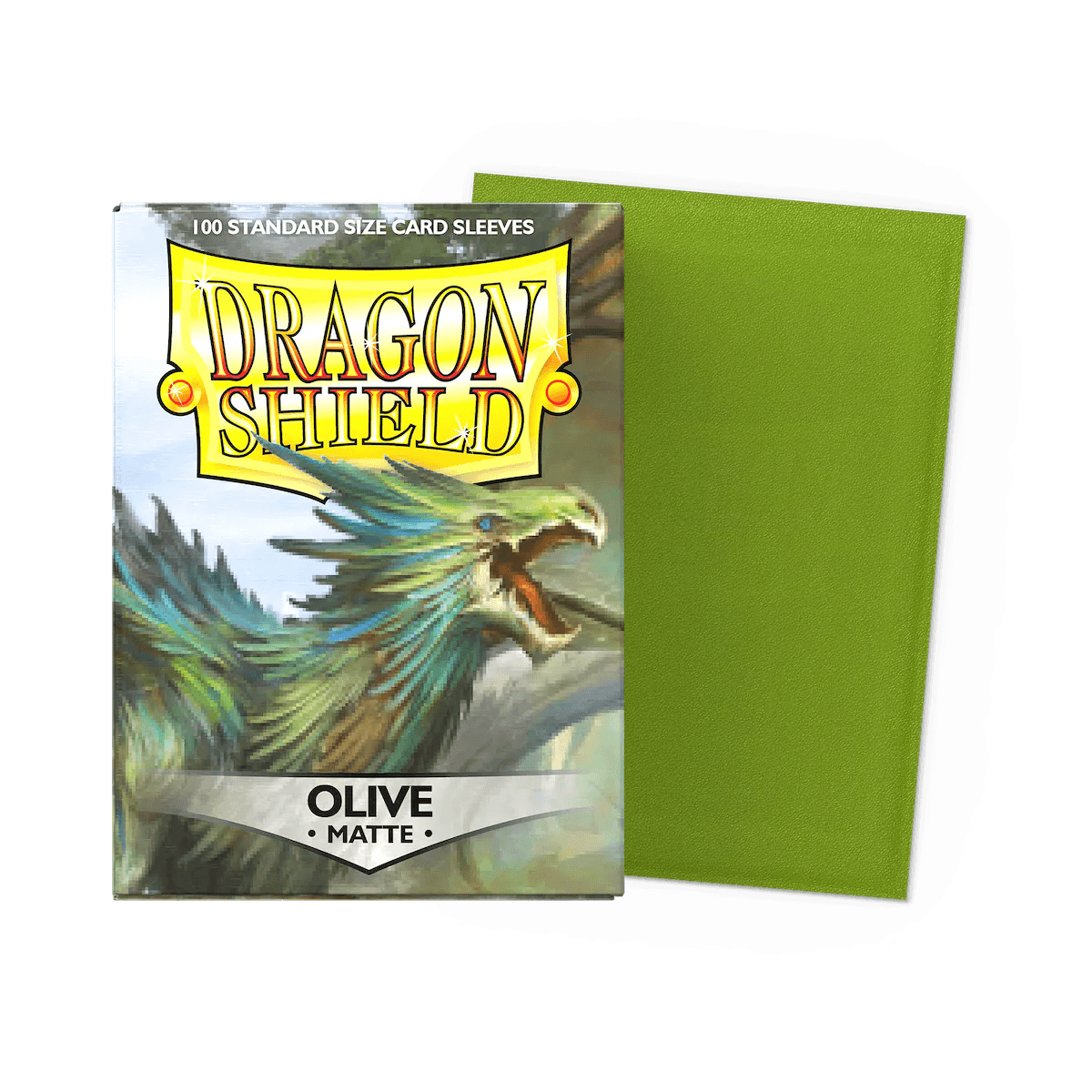Dragon Shield - Matte Sleeves - Standard Size - 100pk - Olive - The Card Vault