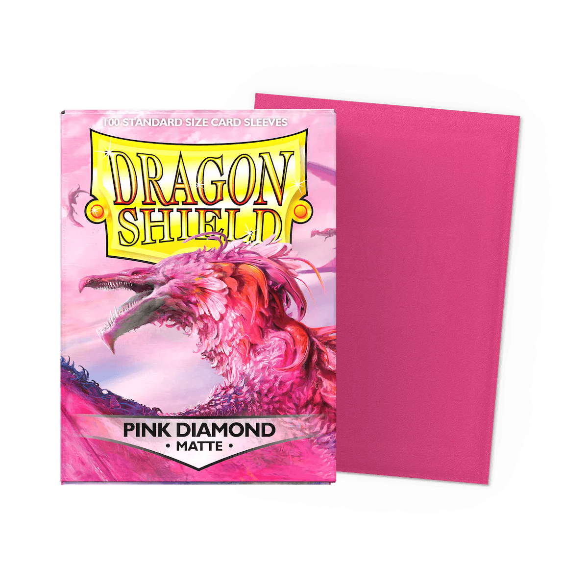 Dragon Shield - Matte Sleeves - Standard Size - 100pk - Pink Diamond - The Card Vault