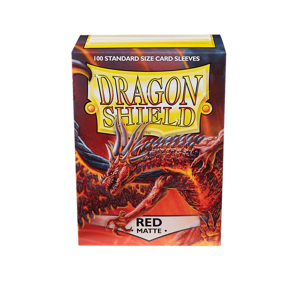 Dragon Shield - Matte Sleeves - Standard Size - 100pk - Red - The Card Vault