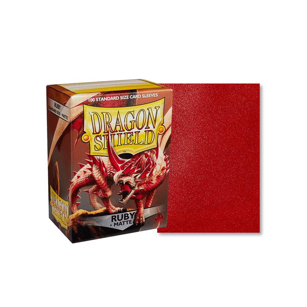 Dragon Shield - Matte Sleeves - Standard Size - 100pk - Ruby - The Card Vault