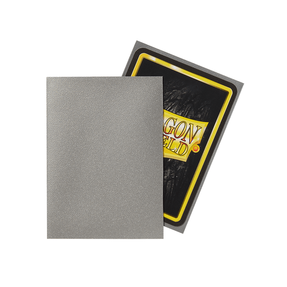 Dragon Shield - Matte Sleeves - Standard Size - 100pk - Silver - The Card Vault