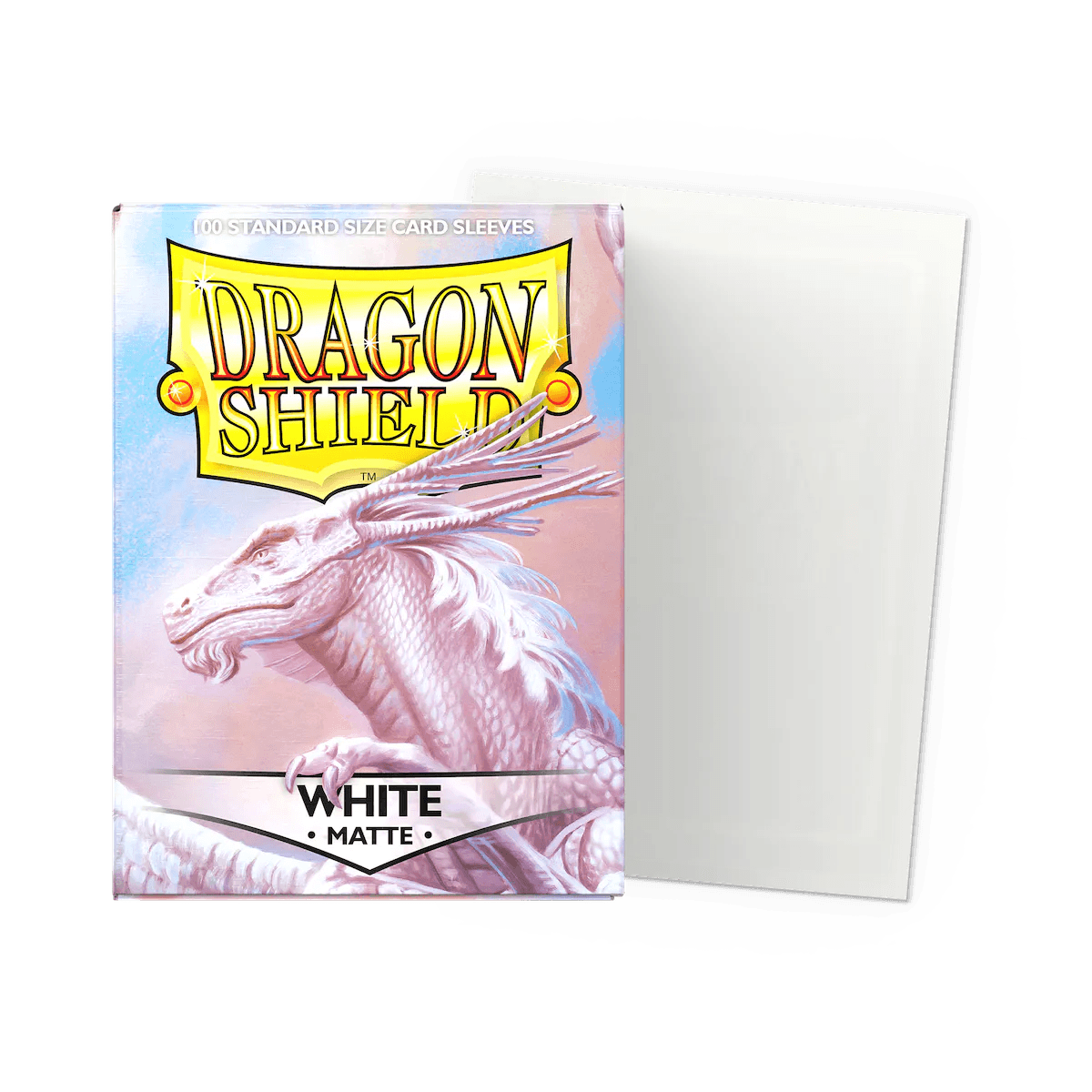 Dragon Shield - Matte Sleeves - Standard Size - 100pk - White - The Card Vault