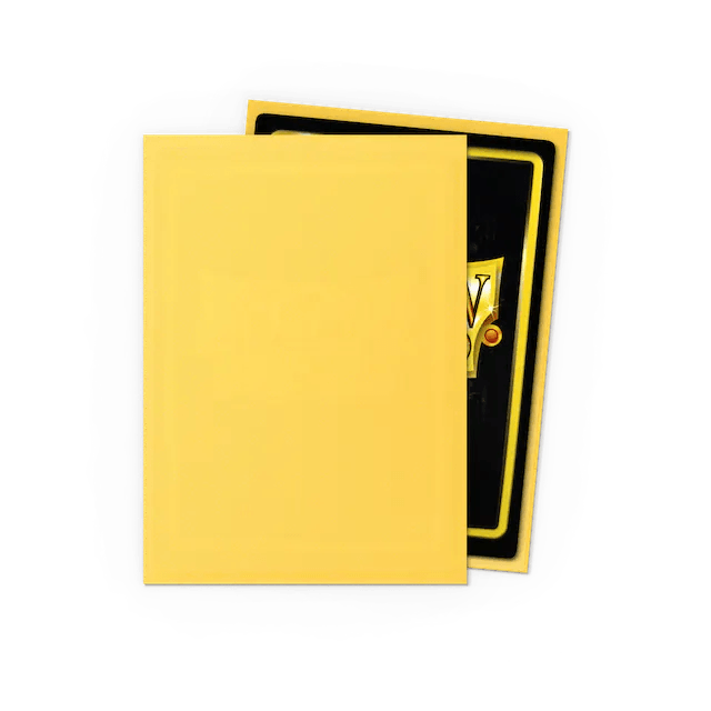 Dragon Shield - Matte Sleeves - Standard Size - 100pk - Yellow - The Card Vault