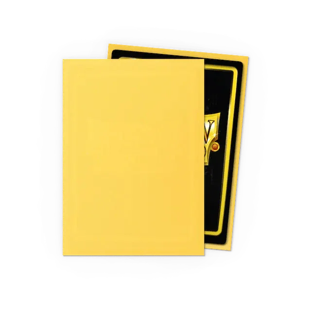 yellow card sleeves Dragon Shield - Matte Sleeves - Standard Size - 100pk