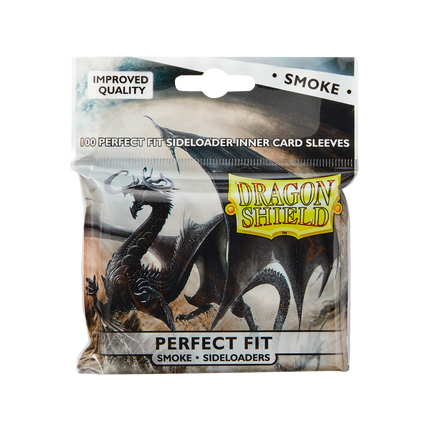 Dragon Shield - Sideloading Perfect Fit Sleeves - Standard Size - 100pk - Smoke - product hero
