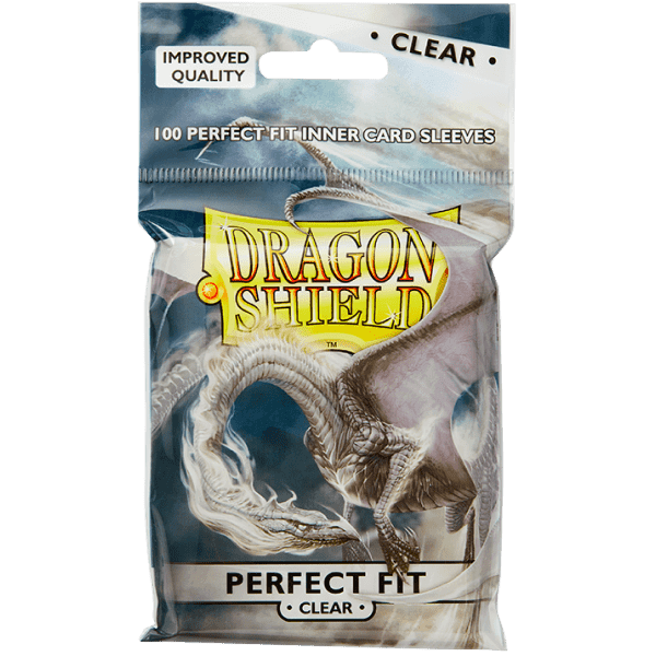 Dragon Shield - Toploading Perfect Fit Sleeves - Standard Size - 100pk - Clear - The Card Vault