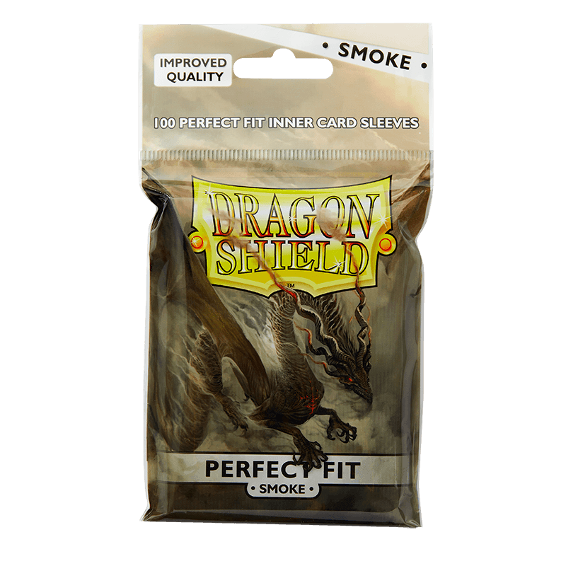 Dragon Shield - Toploading Perfect Fit Sleeves - Standard Size - 100pk - Smoke - The Card Vault