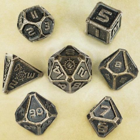 Enhance - Tabletop - 7pc Metal RPG Dice - Ancient Bronze - The Card Vault