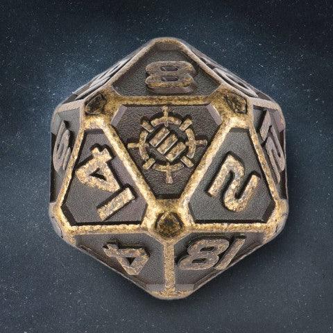 Enhance - Tabletop - 7pc Metal RPG Dice - Ancient Bronze - The Card Vault