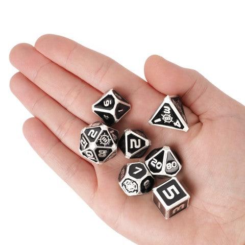 Enhance - Tabletop - 7pc Metal RPG Dice - Collector's Edition Black - The Card Vault