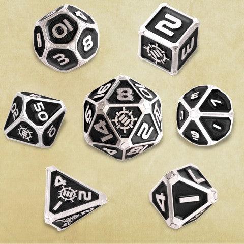 Enhance - Tabletop - 7pc Metal RPG Dice - Collector's Edition Black - The Card Vault