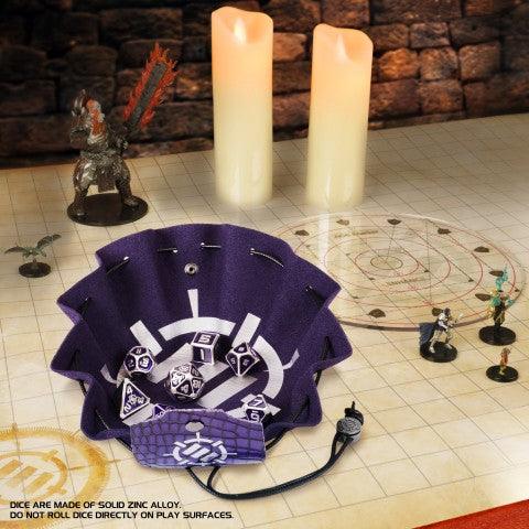 Enhance - Tabletop - 7pc Metal RPG Dice - Collector's Edition Purple - The Card Vault