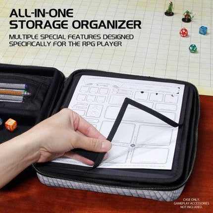 Enhance - Tabletop - RPG Organizer Case Collector's Edition - Silver - The Card Vault