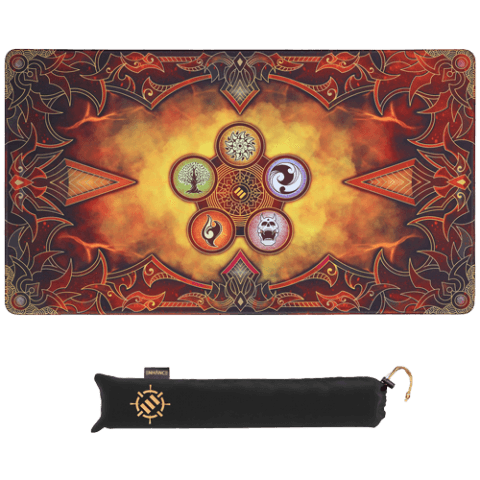 Enhance - TCG - TCG Playmat with Stitched Edges - Flames - The Card Vault