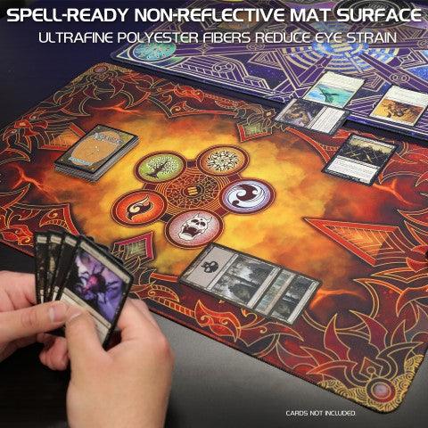 Enhance - TCG - TCG Playmat with Stitched Edges - Flames - The Card Vault