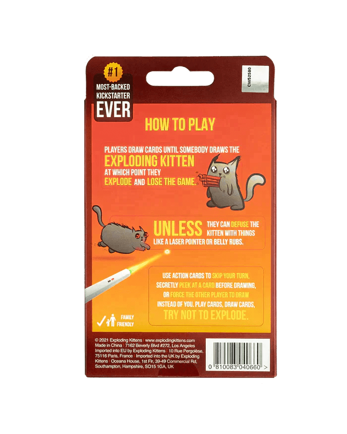 Exploding Kittens - 2-Player Version - The Card Vault