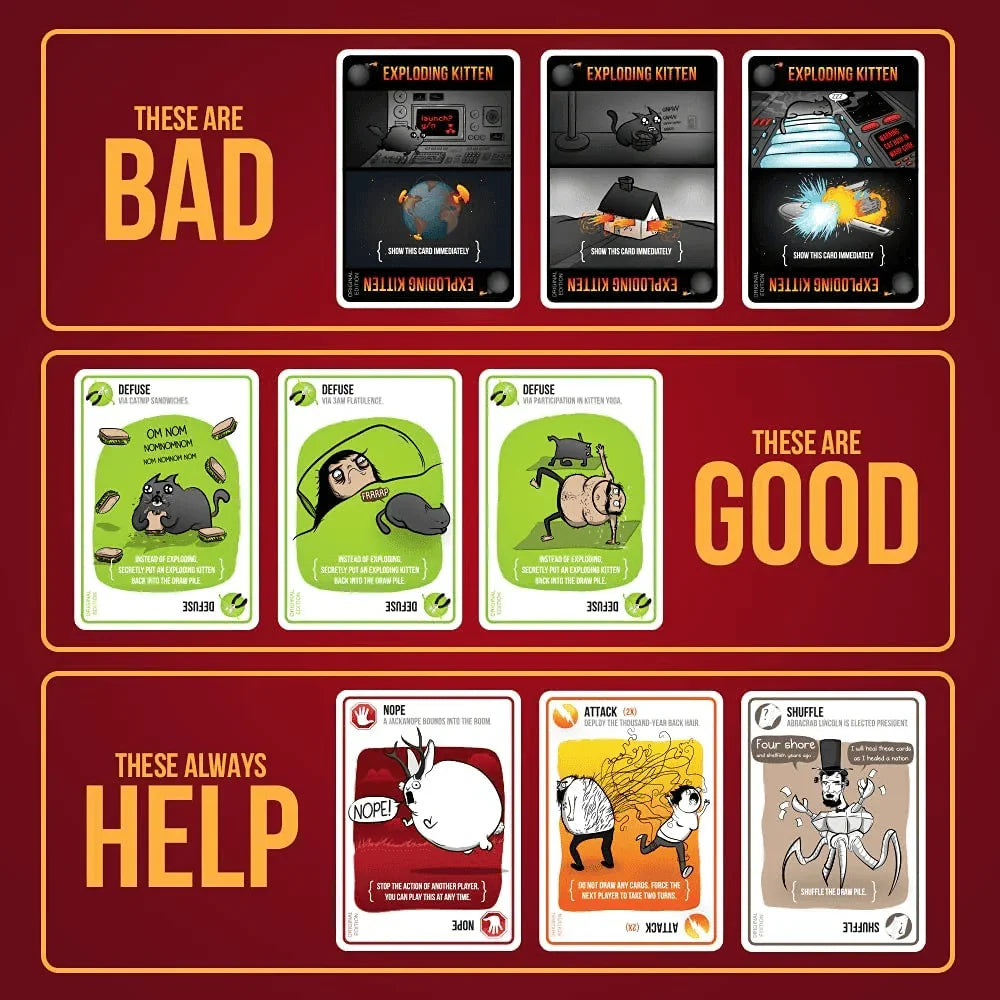 Exploten Kittens Exploding Kittens Card Game | Original Edition – The Card Vault