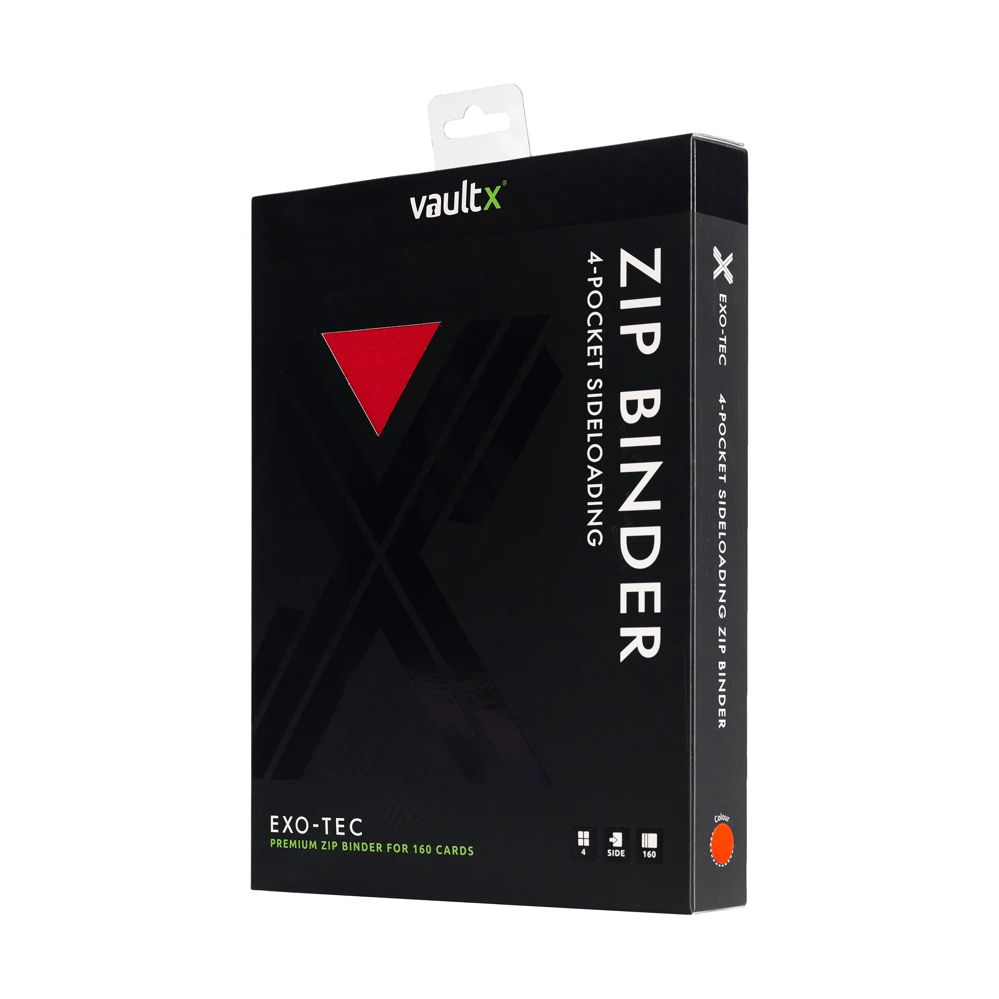 Vault X - 4-Pocket Exo-Tec - Zip Binder - Red Vault X - 4-Pocket Exo-Tec - Zip Binder - Red
